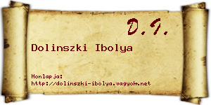 Dolinszki Ibolya névjegykártya