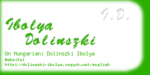 ibolya dolinszki business card